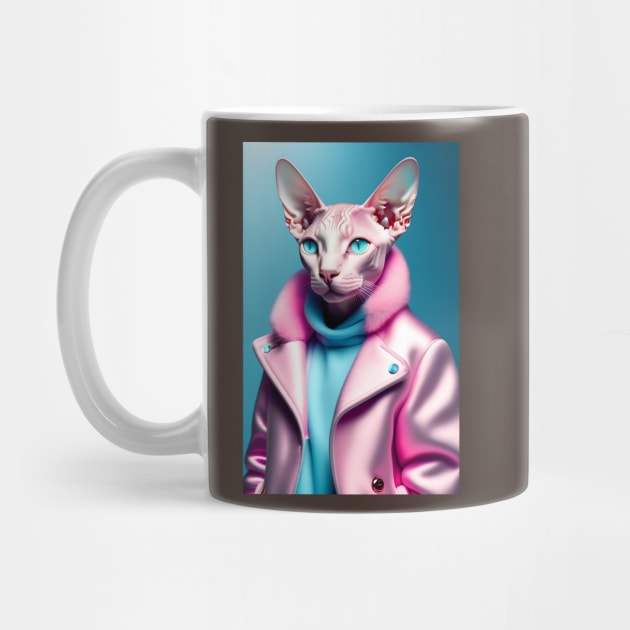 Sphynx Cat - Modern Digital Art by Ai-michiart